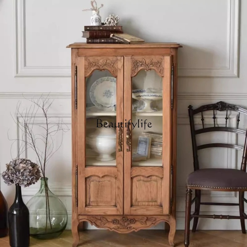American Style Solid Wood Wall Storage Cabinet Living Room American Vintage Glass Door Side Cabinet
American Style Solid Wood Wall Storage Cabinet Living Room American Vintage Glass Door Side Cabinet