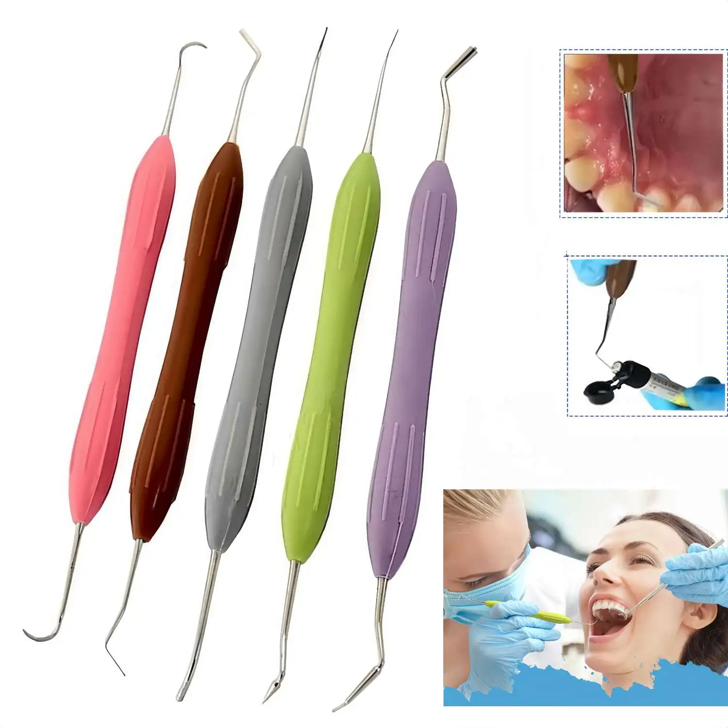 Dental Resin Spatulas Filler Composite Filling Instruments Resin Knife Aesthetic Restoration Dentistry Tools Silicone Handle
Dental Resin Spatulas Filler Composite Filling Instruments Resin Knife Aesthetic Restoration Dentistry Tools Silicone Handle