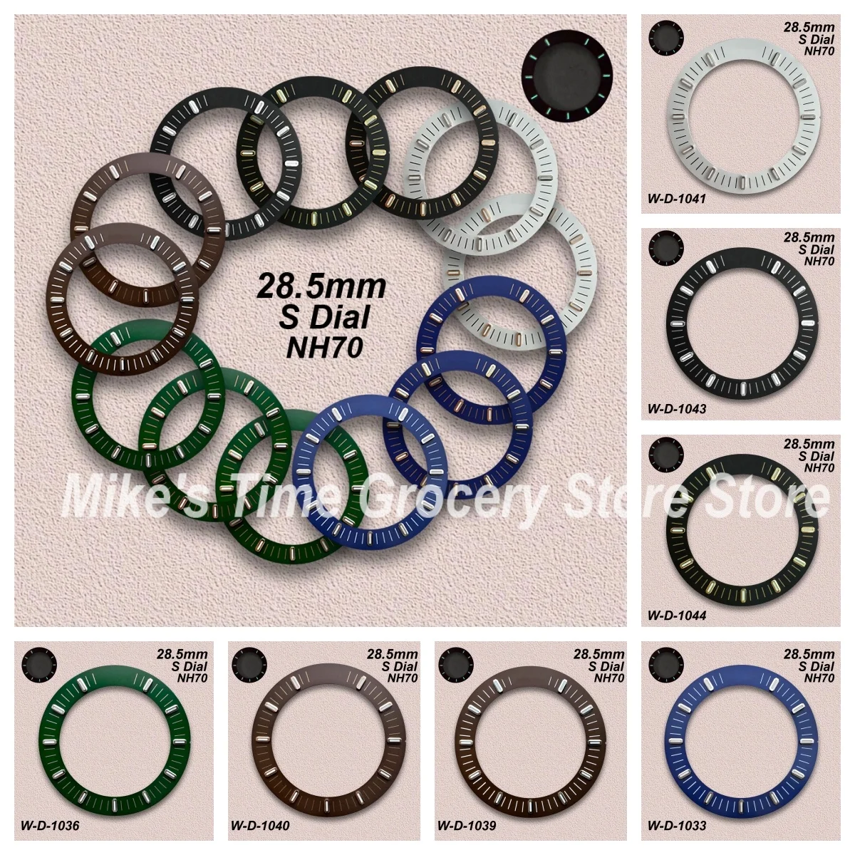 28.5mm S Logo NEW Hollow Out Dial Fit NH70 Movement Green Luminous High-Quality Dial Watch Modification Accessories
28.5mm S Logo NEW Hollow Out Dial Fit NH70 Movement Green Luminous High-Quality Dial Watch Modification Accessories