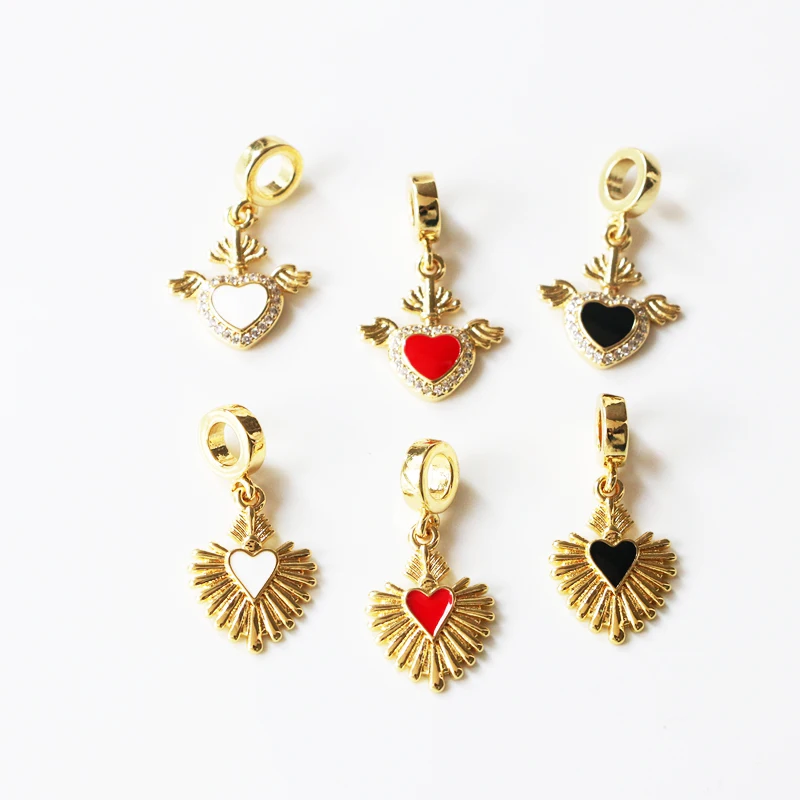 HOT Black/Red Enamel Heart Pendant DIY Bracelets for Women Gold Plated Jewelry Party Gifts
HOT Black/Red Enamel Heart Pendant DIY Bracelets for Women Gold Plated Jewelry Party Gifts