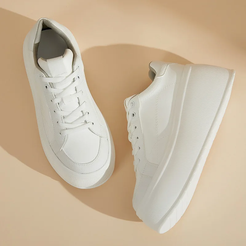 7cm Platform White Shoes Women's Sneaker New Casual Sports Muffin Shoe Heightening Lace-up Women Board Shoes
7cm Platform White Shoes Women's Sneaker New Casual Sports Muffin Shoe Heightening Lace-up Women Board Shoes