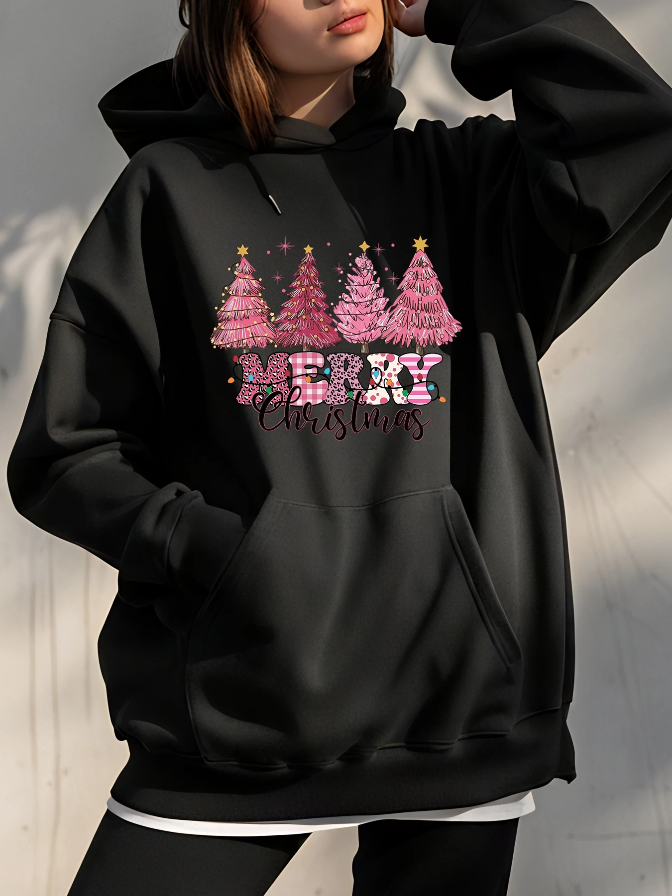 Рождественская толстовка с принтом рождественской елки, женская повседневная праздничная толстовка для зимнего сезона
Рождественская толстовка с принтом рождественской елки, женская повседневная праздничная толстовка для зимнего сезона