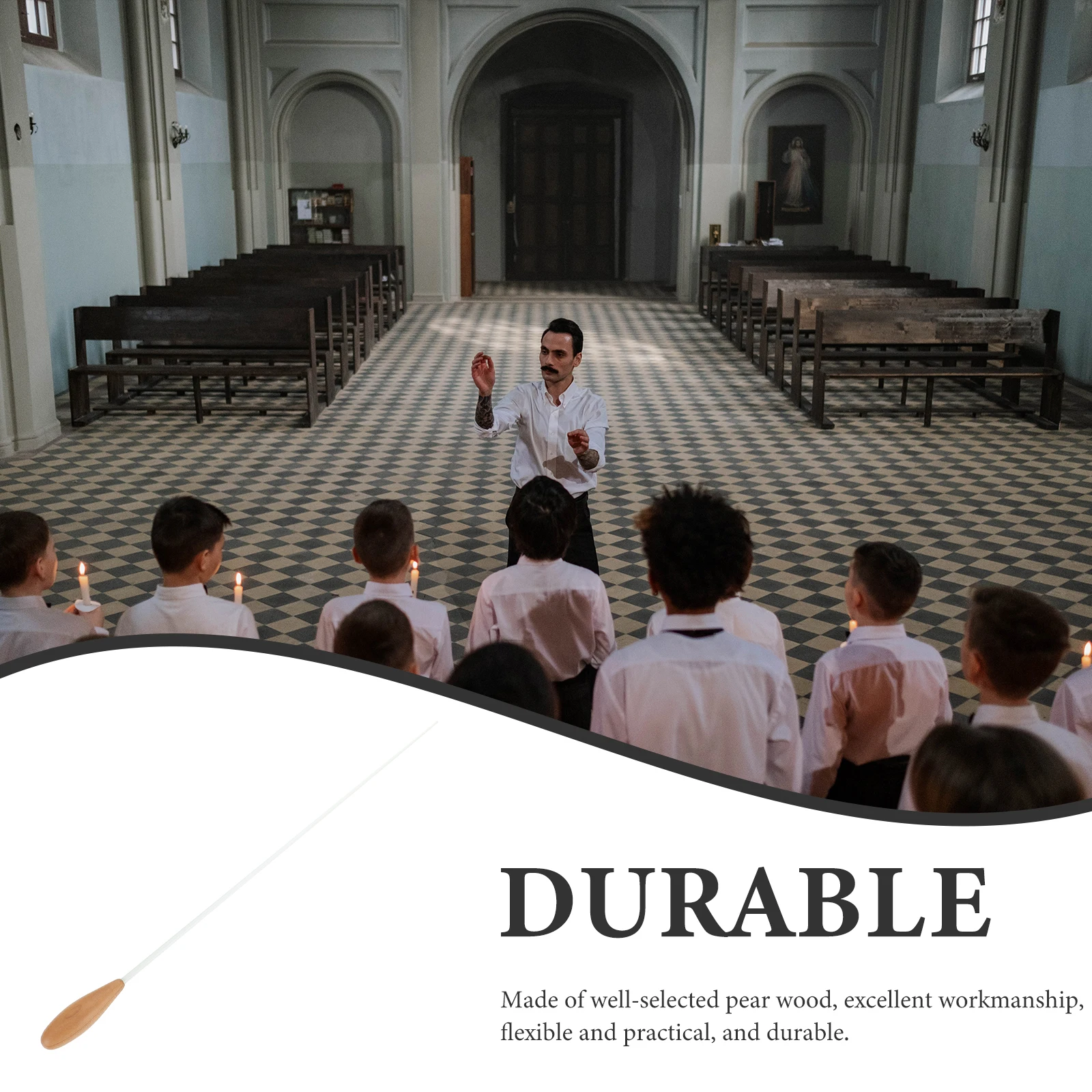 Pear Wood Conducting Baton Lightweight Durable Music Tool For Orchestra Performance Concert Show Portable Wooden Accessory
Pear Wood Conducting Baton Lightweight Durable Music Tool For Orchestra Performance Concert Show Portable Wooden Accessory