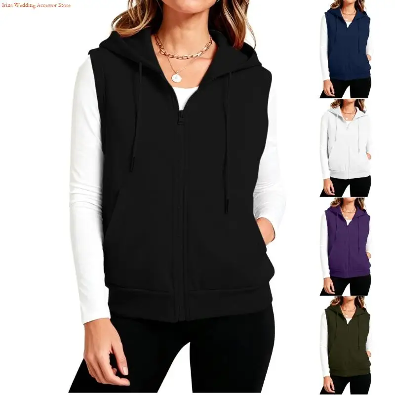 G92D Женская толстовка с капюшоном на молнии без рукавов Fit Толстовка Повседневная легкая куртка
G92D Женская толстовка с капюшоном на молнии без рукавов Fit Толстовка Повседневная легкая куртка