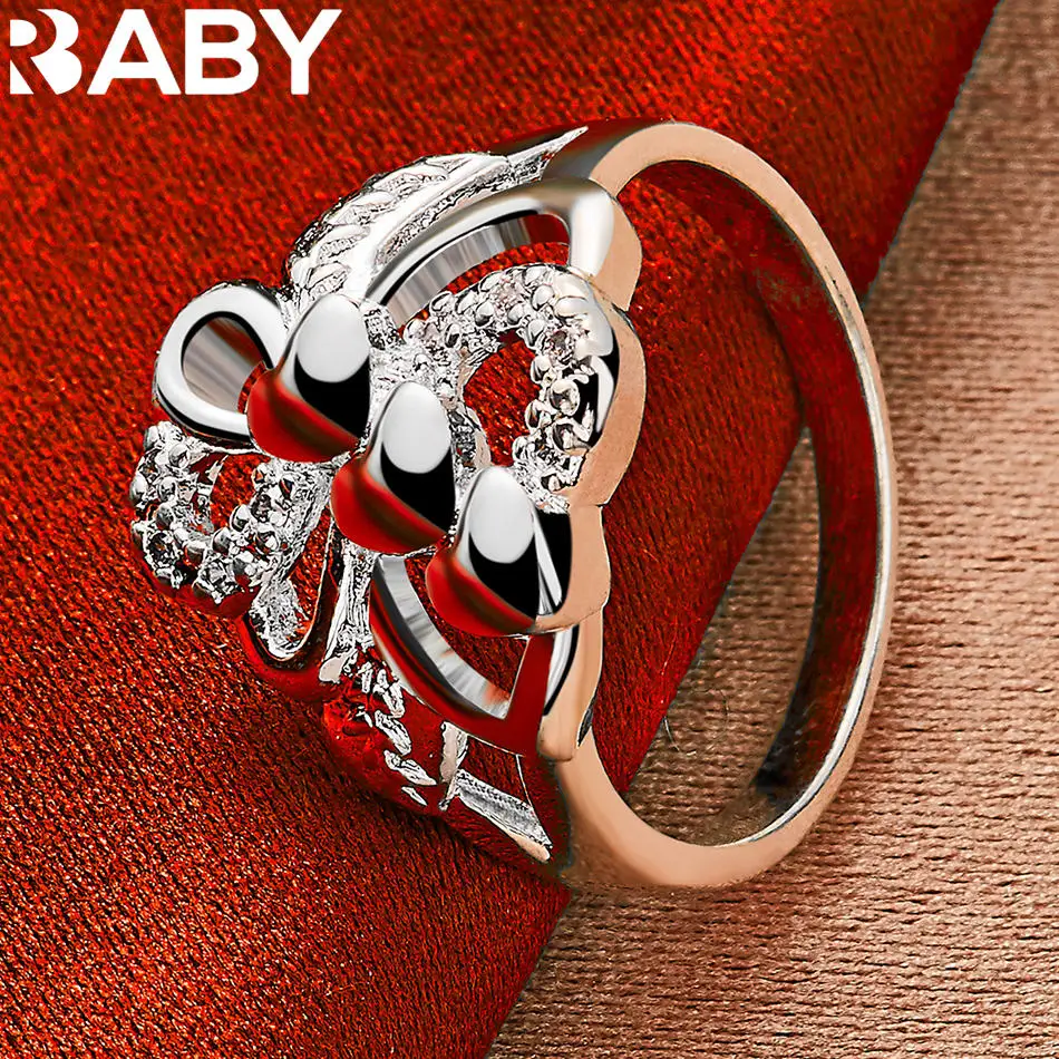 URBABY 925 Sterling Silver Glossy Three Hearts Wedding Ring For Women and Men Fashion Jewelry Noble Romantic Engagement Ornament
URBABY 925 Sterling Silver Glossy Three Hearts Wedding Ring For Women and Men Fashion Jewelry Noble Romantic Engagement Ornament