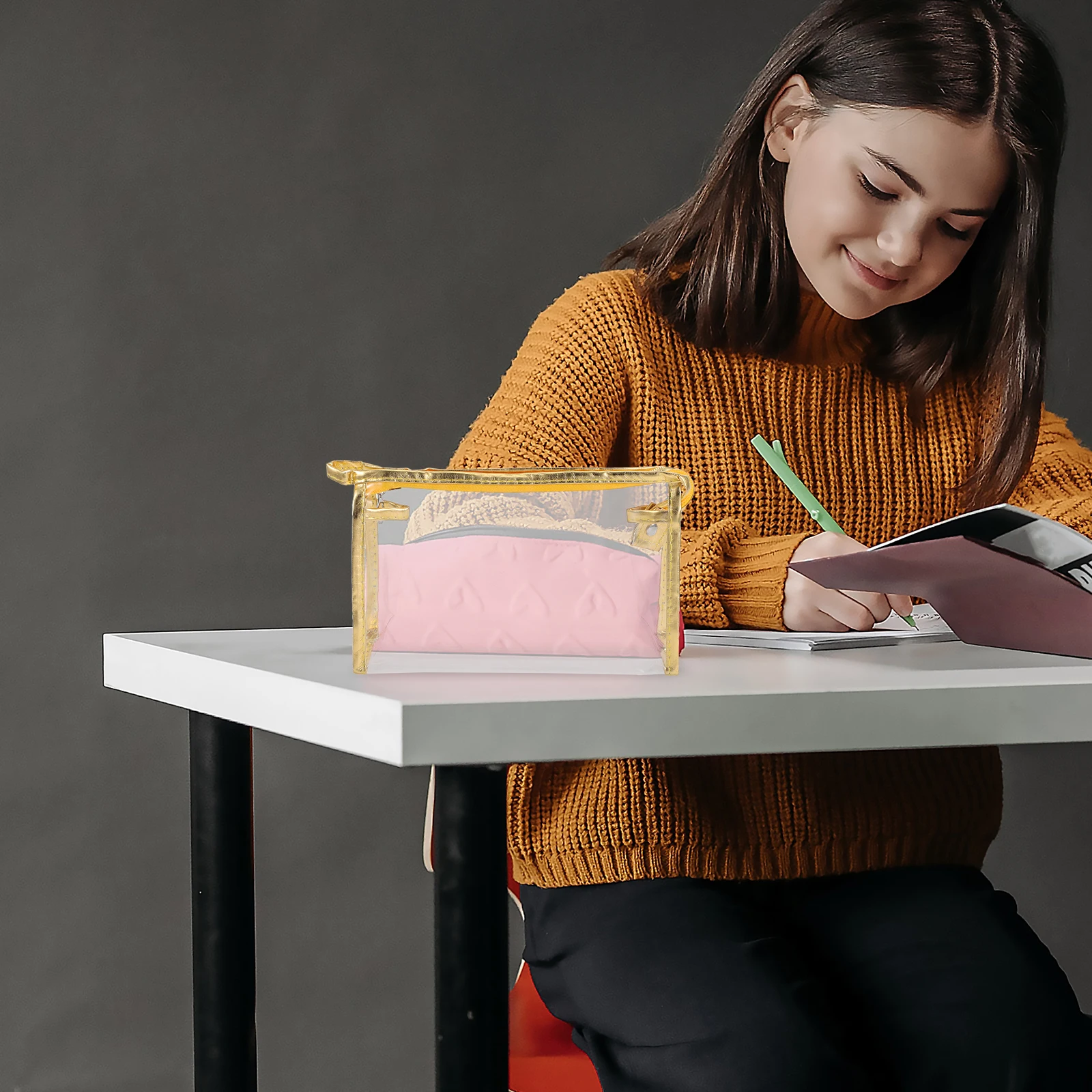 Clear Case With Zipper Thin Heavy Duty Pencil Box Small Stationery Organizer For Cute Makeup Bag Multi-Function Storage
Clear Case With Zipper Thin Heavy Duty Pencil Box Small Stationery Organizer For Cute Makeup Bag Multi-Function Storage