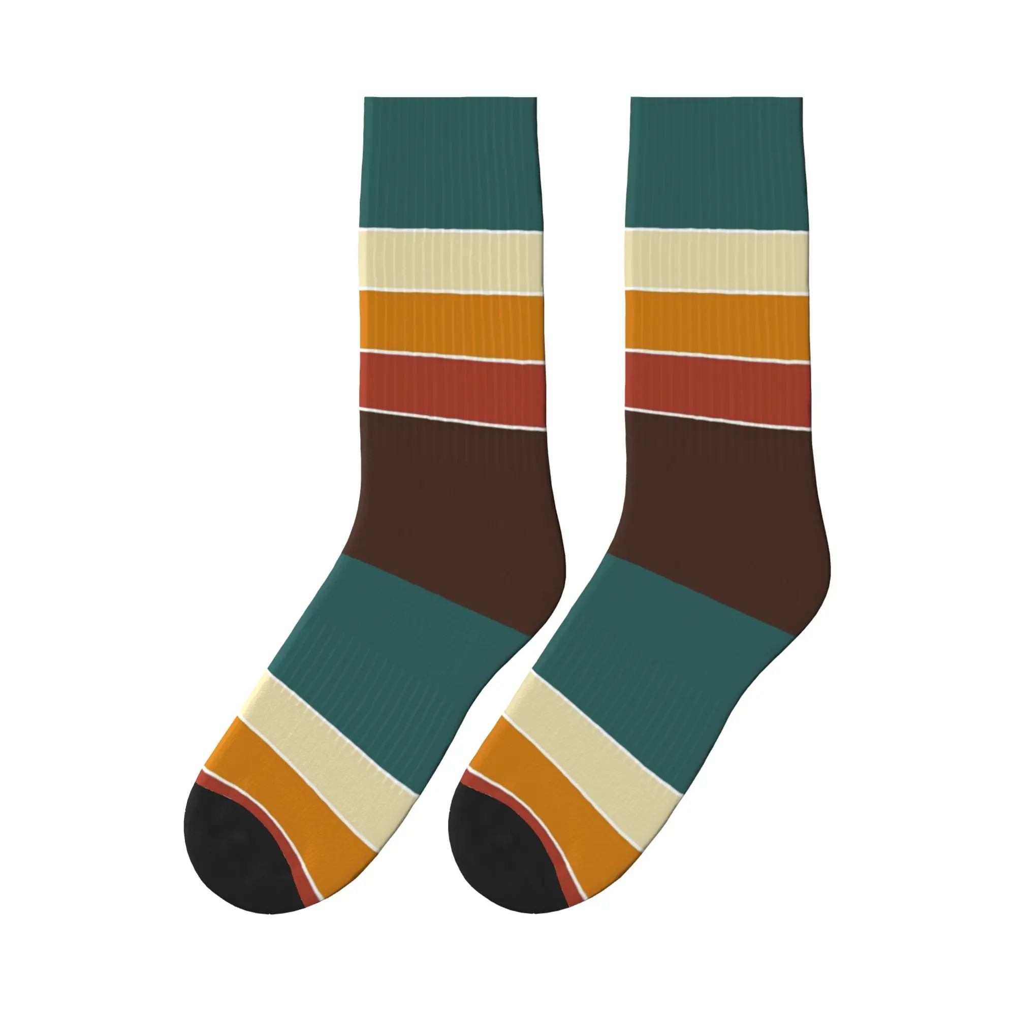 Iconic 70s Nordic Vintage Retro Stripes in Fall Colors Sports Socks High Quality Stockings All Season Long Socks for Man Woman
Iconic 70s Nordic Vintage Retro Stripes in Fall Colors Sports Socks High Quality Stockings All Season Long Socks for Man Woman