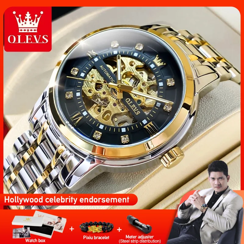 OLEVS 9901 Mens Watches Original Fashion Luxury Hollowing Automatic Mechanical Watch Waterproof Luminous Watch For Man Freebie
OLEVS 9901 Mens Watches Original Fashion Luxury Hollowing Automatic Mechanical Watch Waterproof Luminous Watch For Man Freebie