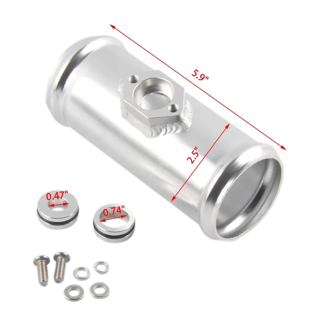 2.5" 63mm Aluminum Flange pipe with Adapter Fits For Jetta Golf Beetle A4 MK4 1.8T Map Sensor Flange
2.5" 63mm Aluminum Flange pipe with Adapter Fits For Jetta Golf Beetle A4 MK4 1.8T Map Sensor Flange