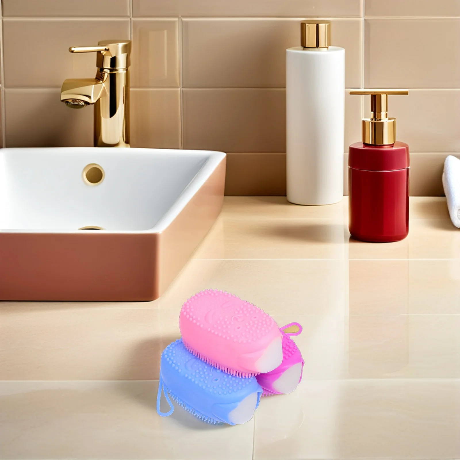 3Pcs Silicone Double-Sided Bath Sponge Brush Soft Skin Exfoliating Body Scrubber Washable Shower Brush for Back Cleaning
3Pcs Silicone Double-Sided Bath Sponge Brush Soft Skin Exfoliating Body Scrubber Washable Shower Brush for Back Cleaning