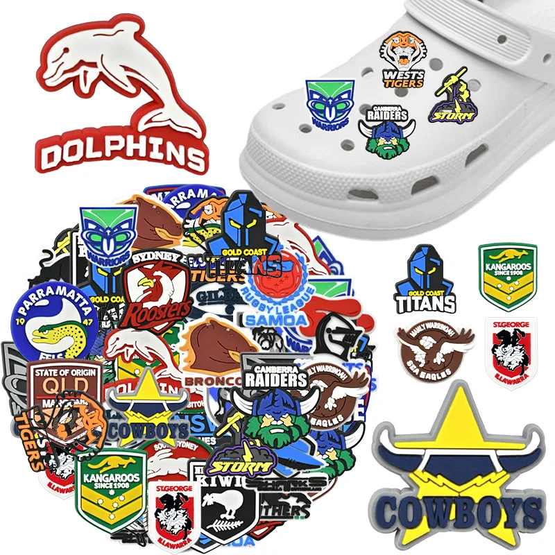 Лидер продаж, австралийская спортивная команда, 9-100 шт., подвески для обуви, оптовая продажа, украшение из ПВХ, высококачественные съемные водонепроницаемые для подарка на вечеринку
Лидер продаж, австралийская спортивная команда, 9-100 шт., подвески для обуви, оптовая продажа, украшение из ПВХ, высококачественные съемные водонепроницаемые для подарка на вечеринку