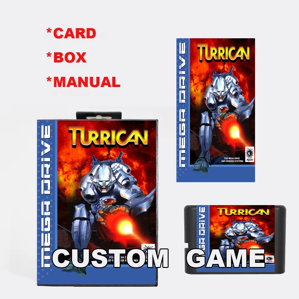 TURRICAN/SF II' SCE/GARGOYLES/ CUSTOM PAL COVER MD Game Card EUR 16 Bit for Sega Megadrive Genesis Video Game Console Cartridge
TURRICAN/SF II' SCE/GARGOYLES/ CUSTOM PAL COVER MD Game Card EUR 16 Bit for Sega Megadrive Genesis Video Game Console Cartridge