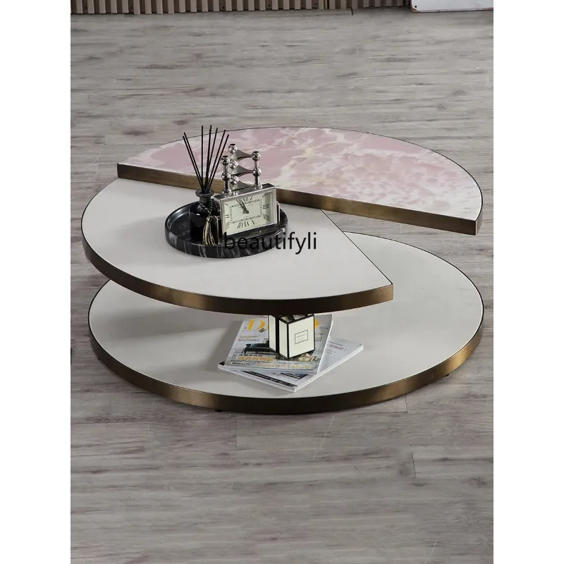 a44 Мягкий роскошный мраморный журнальный столик для гостиной, круглый стол из нержавеющей стали, дизайнерский простой роскошный итальянский современный стиль, чайный столик
a44 Мягкий роскошный мраморный журнальный столик для гостиной, круглый стол из нержавеющей стали, дизайнерский простой роскошный итальянский современный стиль, чайный столик