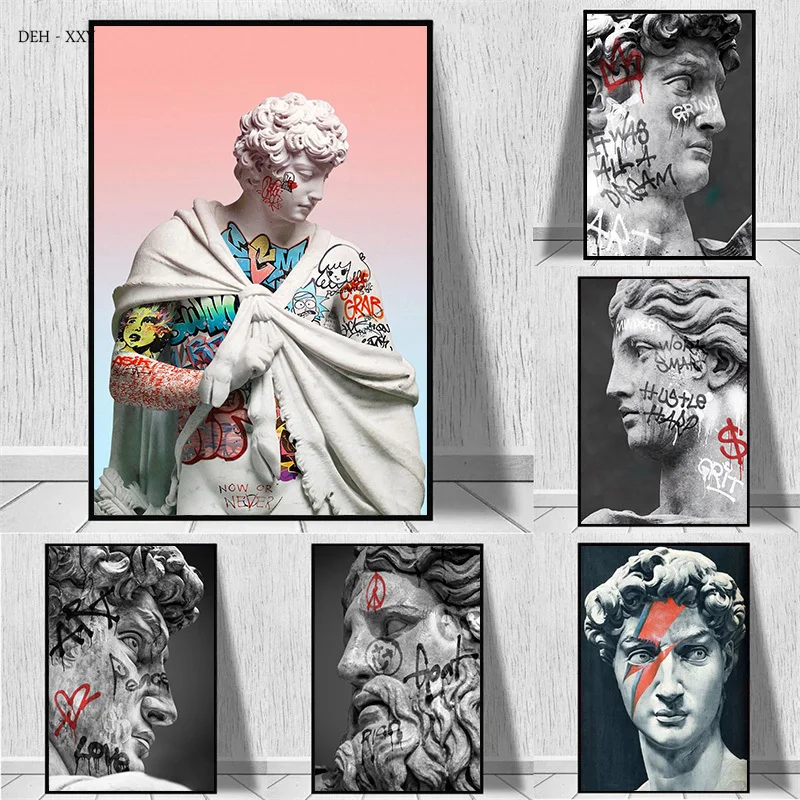 David Head Sculpture Canvas Painting David Sculpture Graffiti Art Posters and Prints Wall Art Picture for Home Living Room Decor
David Head Sculpture Canvas Painting David Sculpture Graffiti Art Posters and Prints Wall Art Picture for Home Living Room Decor