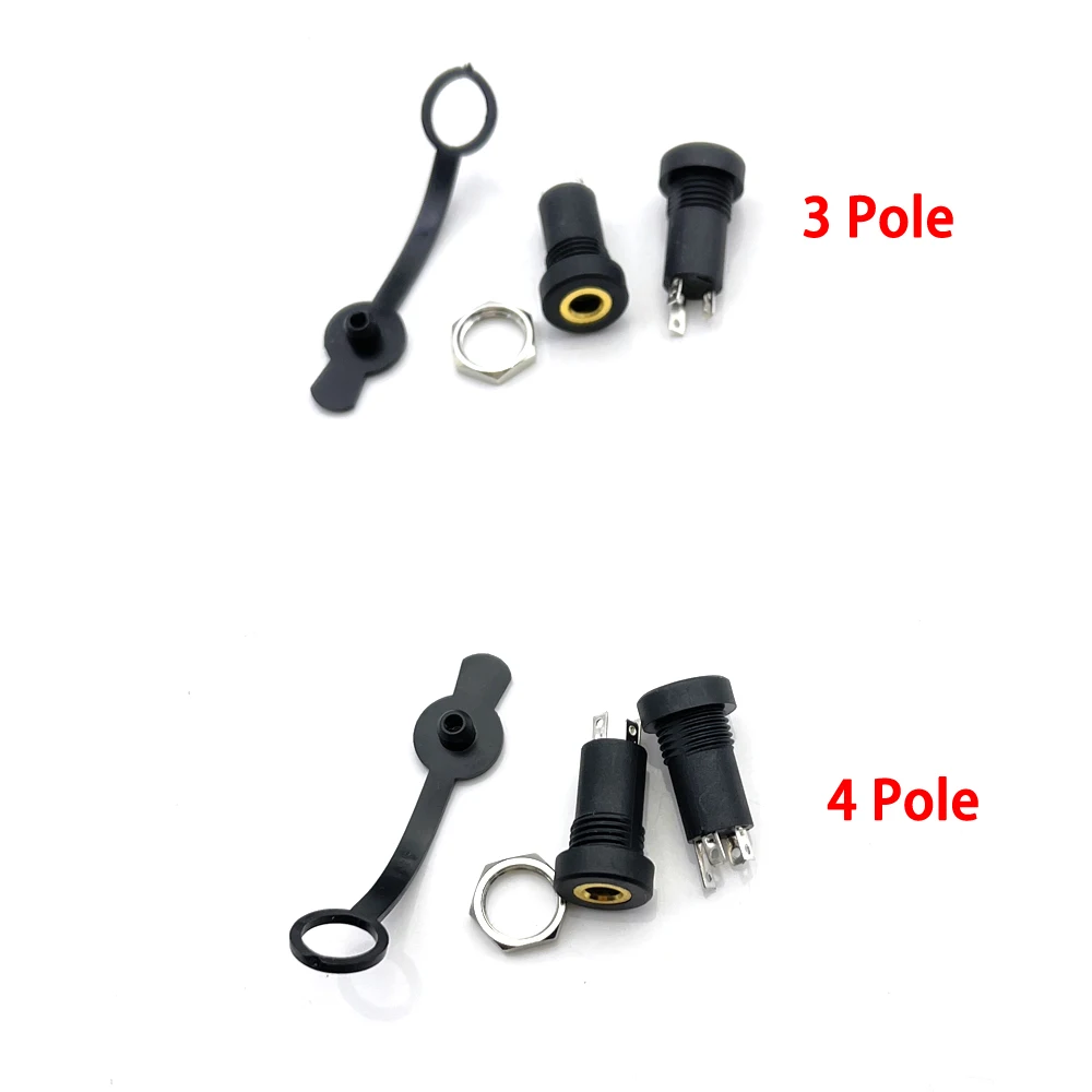 10pcs/lot 3 Pole 4 Pole 3.5MM Audio Jack Socket Black Stereo Solder Panel Mount Gold With Nuts Waterproof plug female Connector
10pcs/lot 3 Pole 4 Pole 3.5MM Audio Jack Socket Black Stereo Solder Panel Mount Gold With Nuts Waterproof plug female Connector