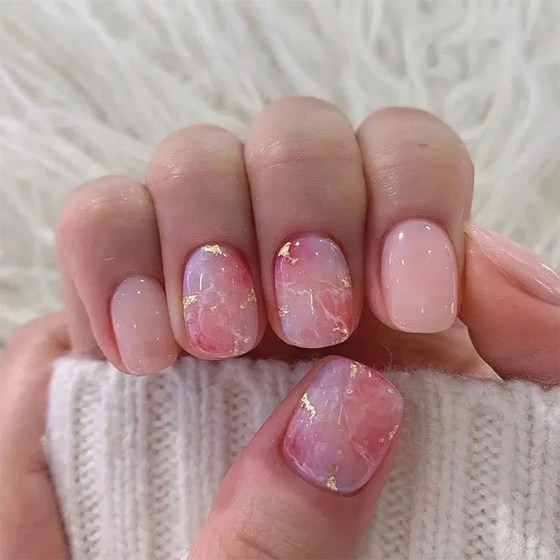 Spring Romantic Cherry Blossom Dye Short Nail Art False Nail Sticker Wear Nail Art Gentle Wind Sunset Girl High-Level Sense
Spring Romantic Cherry Blossom Dye Short Nail Art False Nail Sticker Wear Nail Art Gentle Wind Sunset Girl High-Level Sense