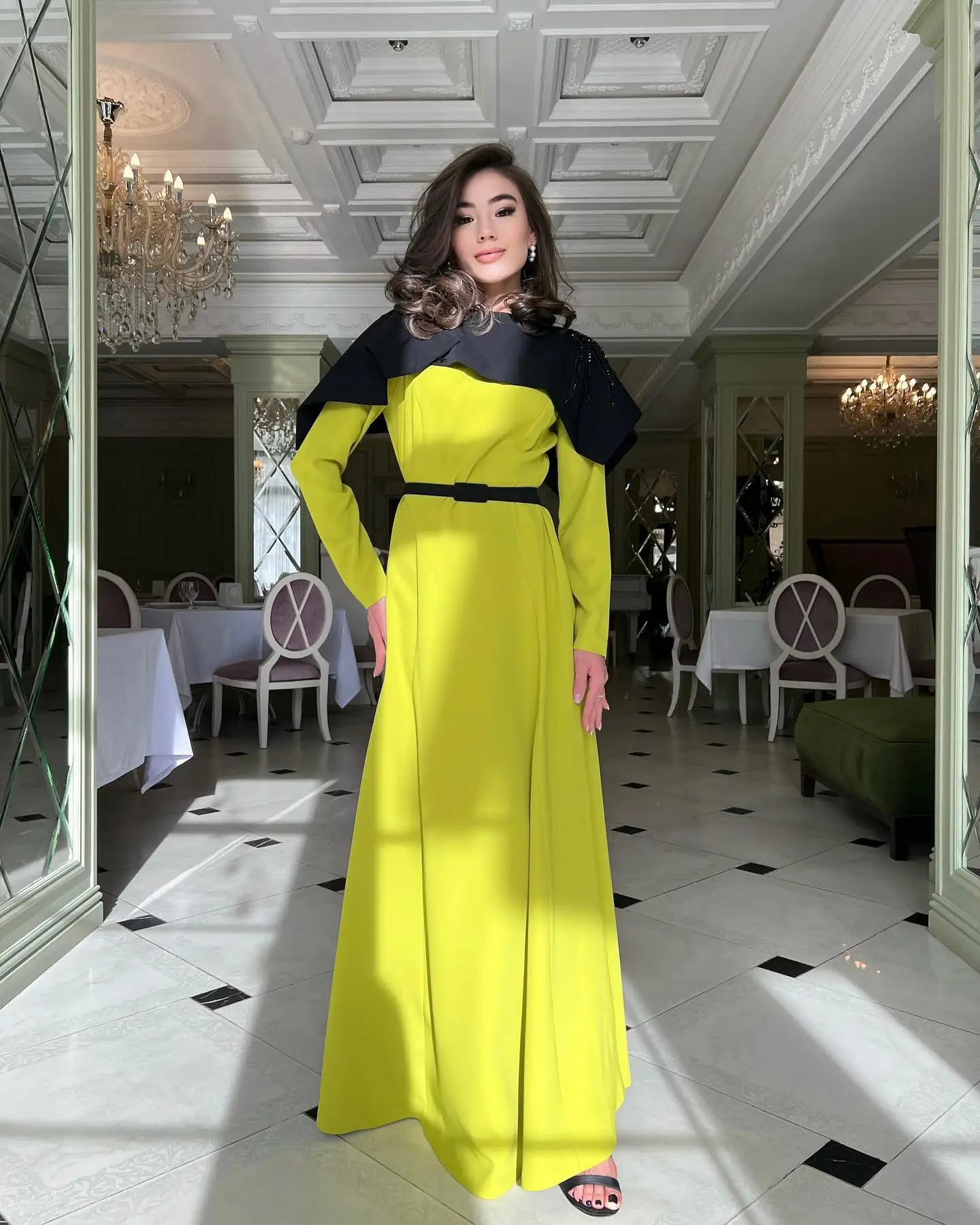 Customized Temperament Jersey Sequined Evening Dresses Delicate Long Sleeves Crew Neck Prom Dress Custom Size Celebrit
Customized Temperament Jersey Sequined Evening Dresses Delicate Long Sleeves Crew Neck Prom Dress Custom Size Celebrit