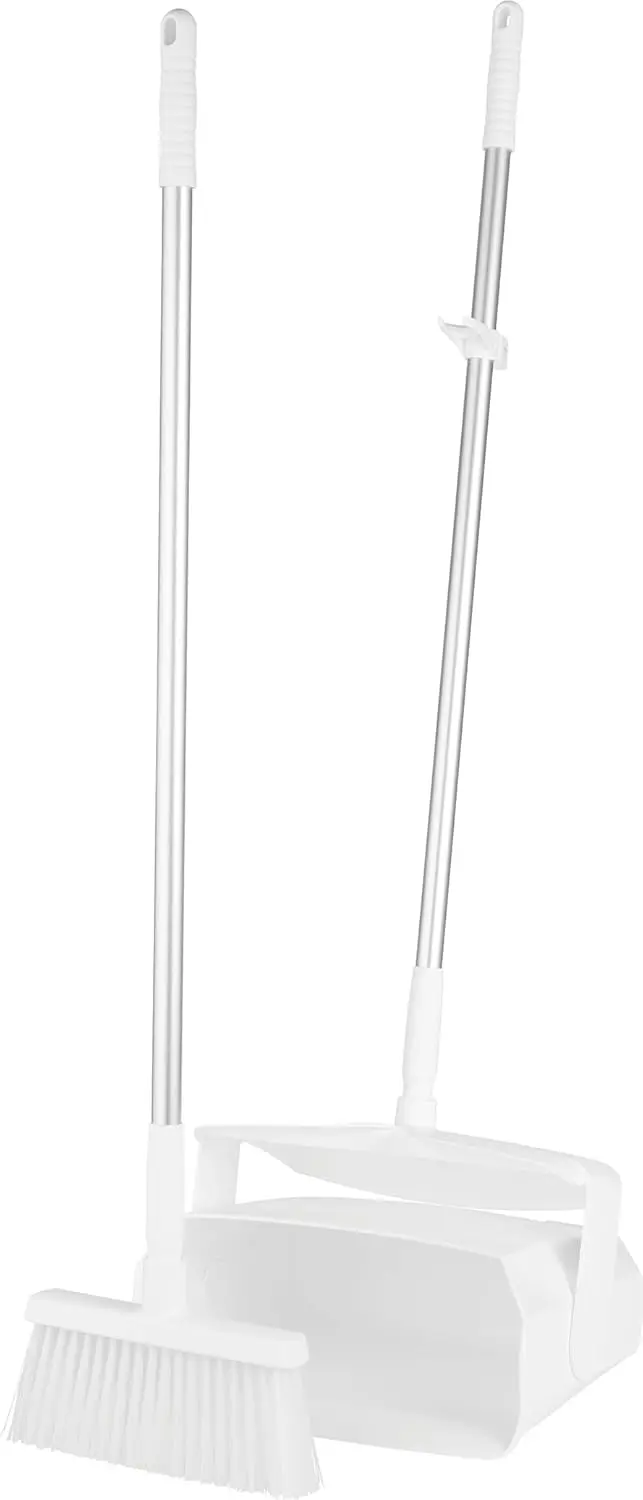 Remco - A Company 62505 Lobby Dustpan with Broom, Polypropylene/Polyester/Aluminum, 7" X 14" Bin, 37" Handle, White
Remco - A Company 62505 Lobby Dustpan with Broom, Polypropylene/Polyester/Aluminum, 7" X 14" Bin, 37" Handle, White