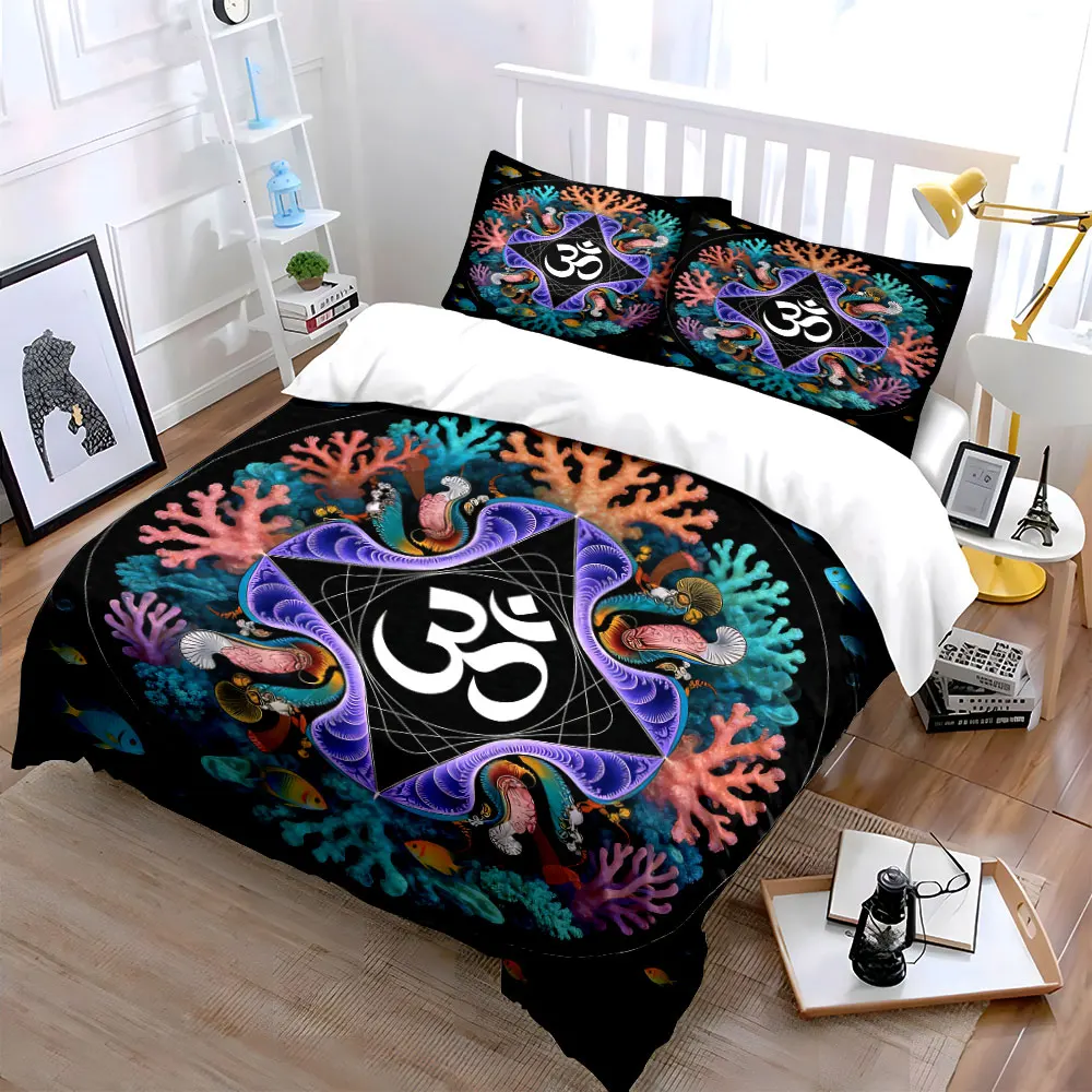 Om Symbol Coral Design Set Soft Comfortable Duvet Cover Bedding Set Included 1*Duvet Cover & 2*Pillowcases, gift
Om Symbol Coral Design Set Soft Comfortable Duvet Cover Bedding Set Included 1*Duvet Cover & 2*Pillowcases, gift