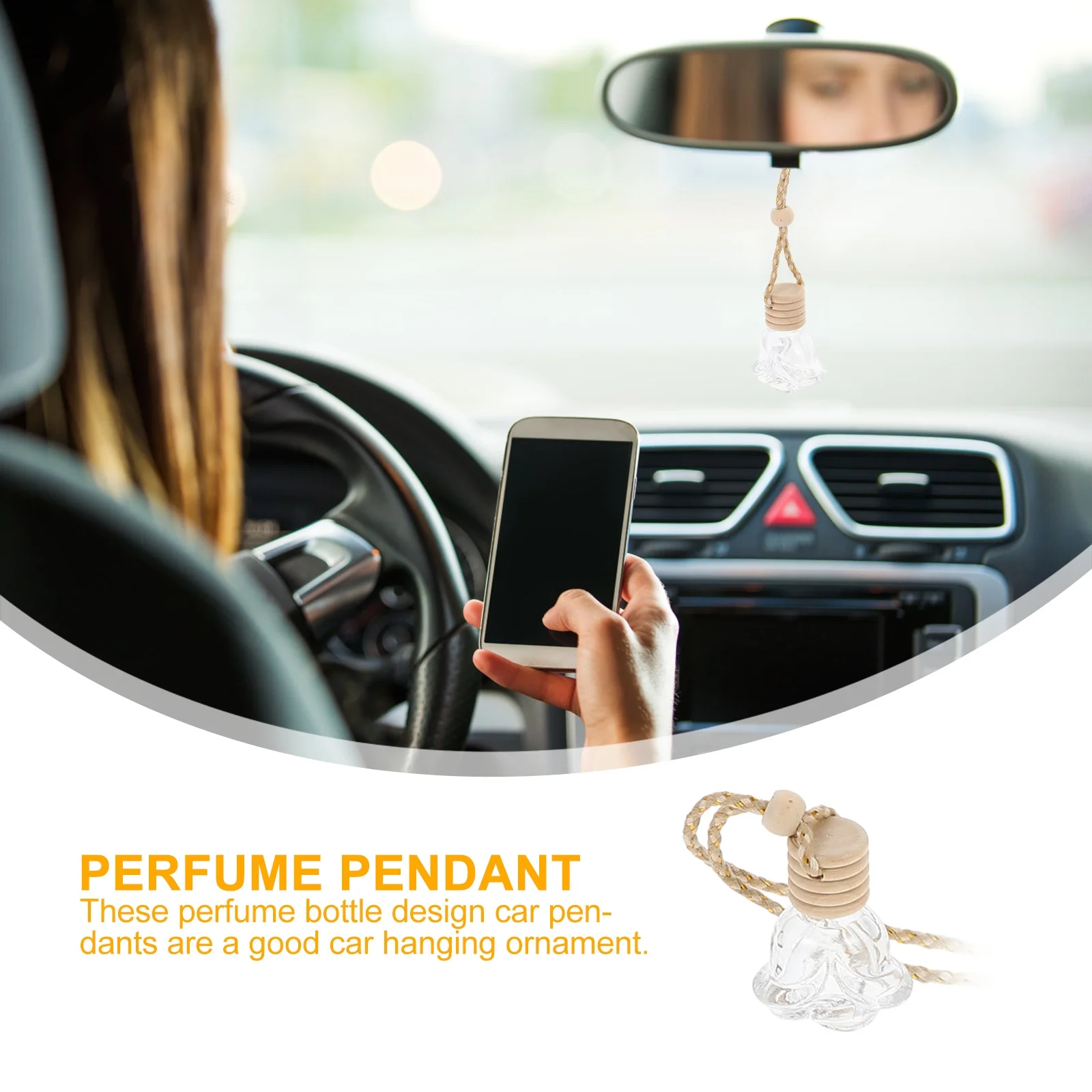 6Pcs Car Hanging Ornament Auto Perfume Diffuse Bottle Attractive Colorful Good Car Decoration Fill Essential Oils
6Pcs Car Hanging Ornament Auto Perfume Diffuse Bottle Attractive Colorful Good Car Decoration Fill Essential Oils