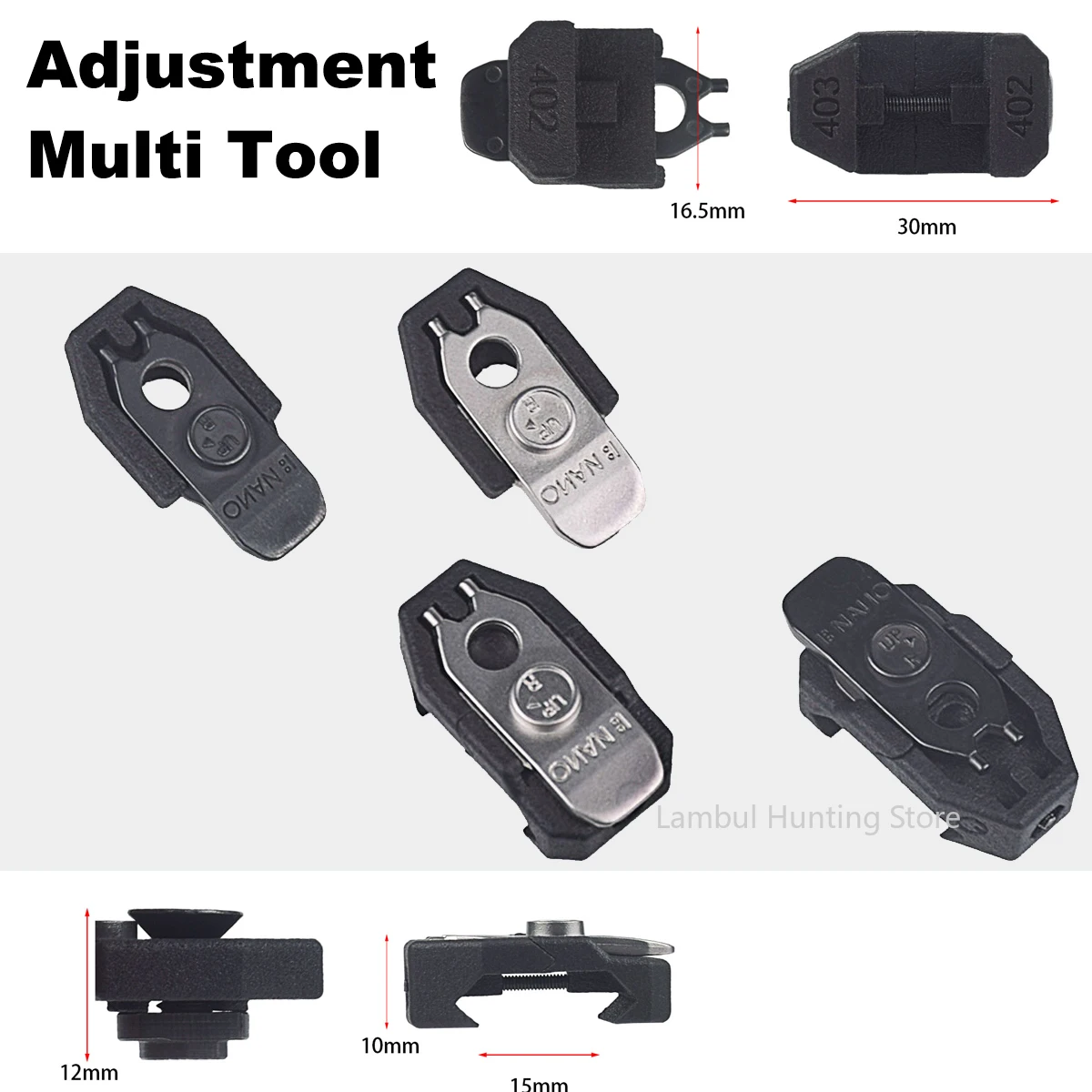 N-NANO Tool Multifunctional Tactical Weapon RMS Adjustment Multi Tool with NANOS Carrier Compatible Optics Built-in Lanyard Hole
N-NANO Tool Multifunctional Tactical Weapon RMS Adjustment Multi Tool with NANOS Carrier Compatible Optics Built-in Lanyard Hole
