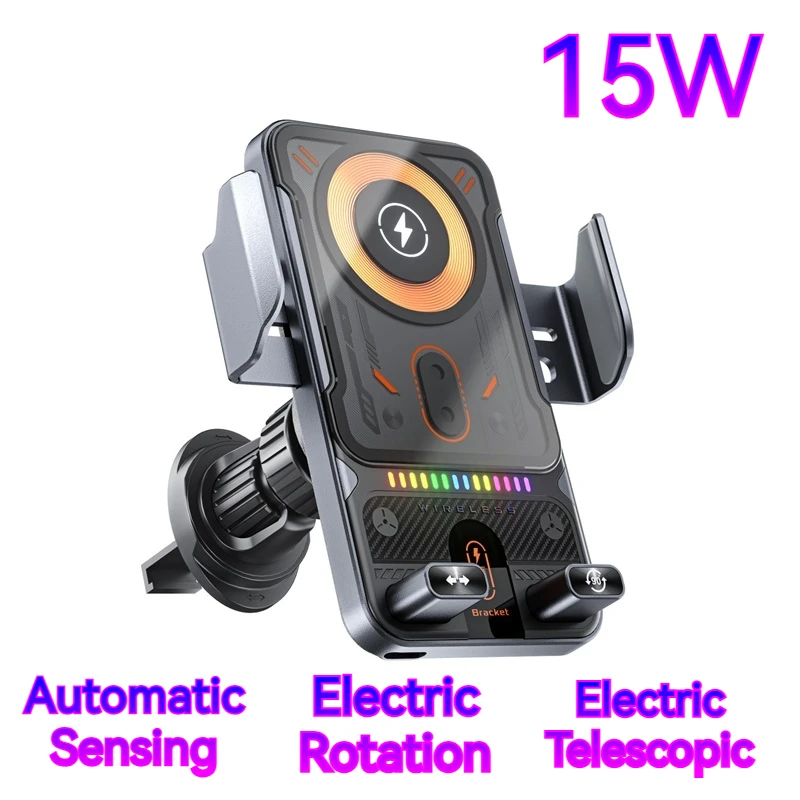 2025 New F18 Car Wireless Charger Holder Auto-Sensing Electric Telescopic 90° Rotation Ambient Light Universal for Cars/Phones
2025 New F18 Car Wireless Charger Holder Auto-Sensing Electric Telescopic 90° Rotation Ambient Light Universal for Cars/Phones
