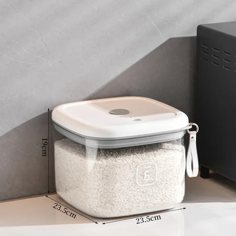 Vacuum Rice Bucket Box Sealed Large Capacity Intelligent Dustproof Grain Can Glass Jar Food Storage Containers Cookie Jar
Vacuum Rice Bucket Box Sealed Large Capacity Intelligent Dustproof Grain Can Glass Jar Food Storage Containers Cookie Jar