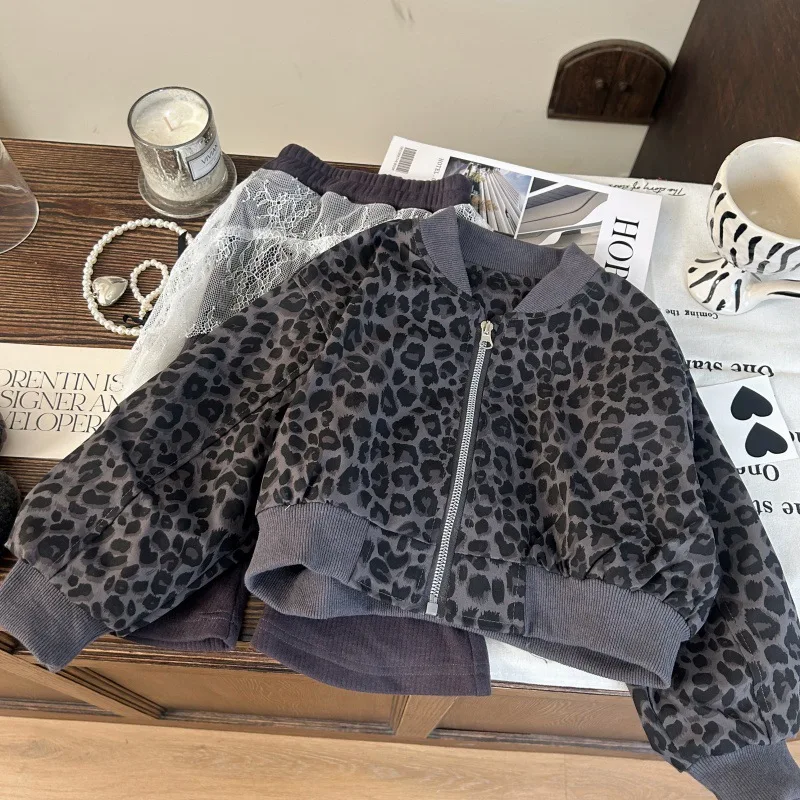 Toddler Kid Clothes Set Autumn Leopard Pattern Zipper Children Girls Coat Lace Trim Elastic Waist Teenager Girl Bell Bottom Pant
Toddler Kid Clothes Set Autumn Leopard Pattern Zipper Children Girls Coat Lace Trim Elastic Waist Teenager Girl Bell Bottom Pant
