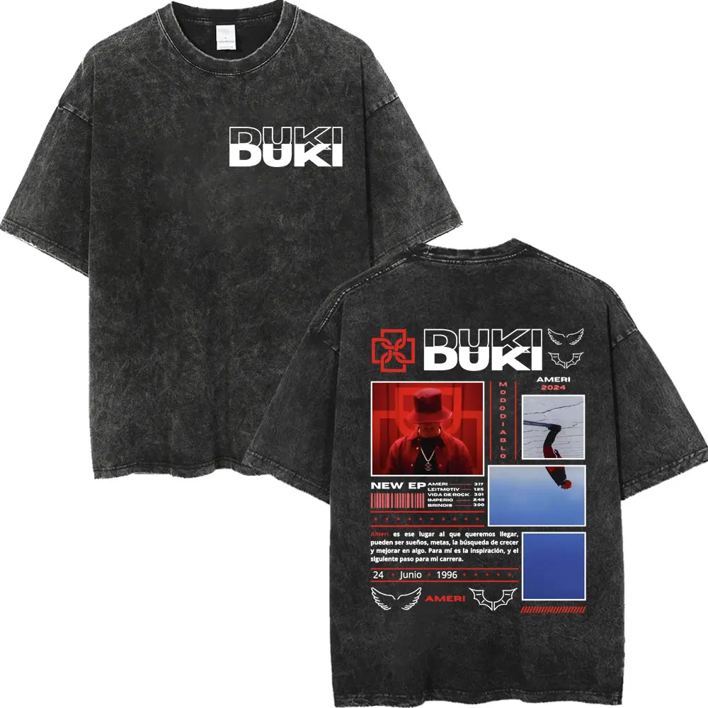 Rapper Duki Ameri Tour Merch T Shirt Fashion Hip Hop Vintage Washed T-shirt Men Women High Quality Cotton Short Sleeve T-shirts
Rapper Duki Ameri Tour Merch T Shirt Fashion Hip Hop Vintage Washed T-shirt Men Women High Quality Cotton Short Sleeve T-shirts