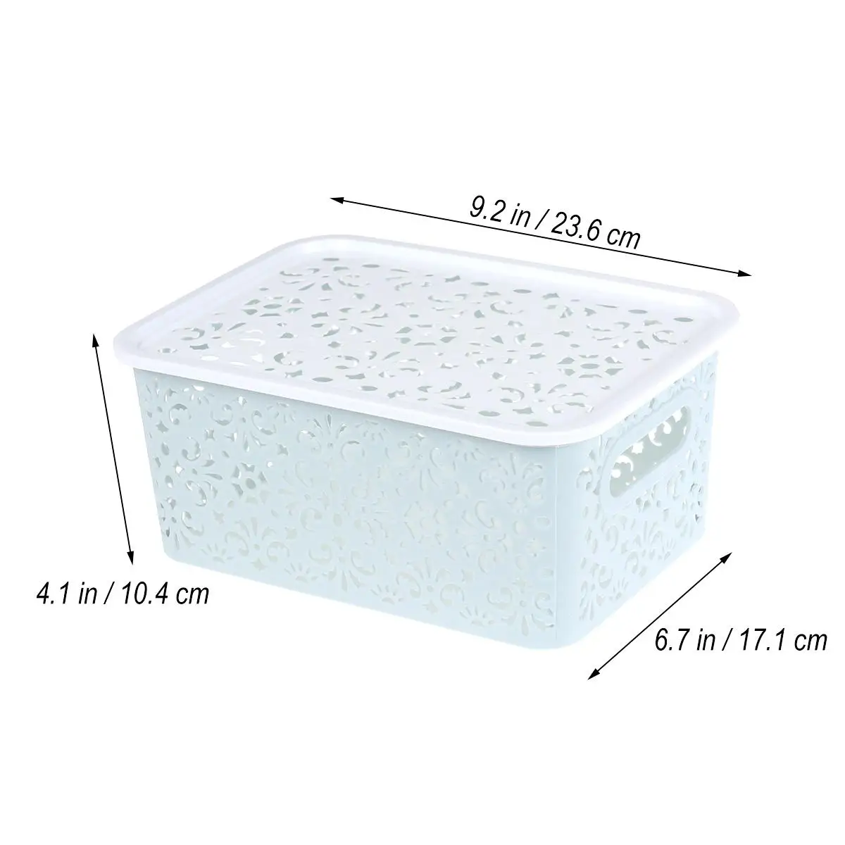 Plastic Storage Box Hollow Out Basket Stackable Container Underwear Socks Clothes Cosmetics Papers Decorative Lid Toy Drawer
Plastic Storage Box Hollow Out Basket Stackable Container Underwear Socks Clothes Cosmetics Papers Decorative Lid Toy Drawer