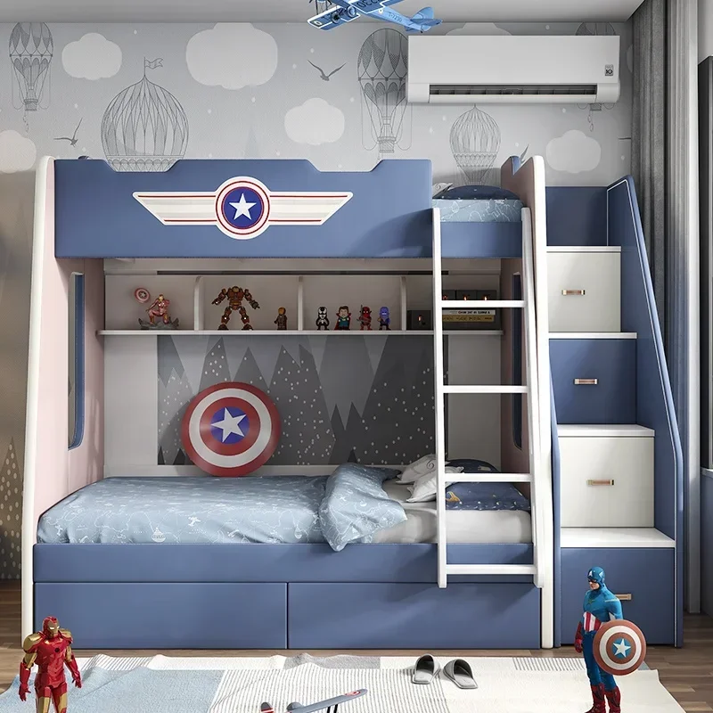 2026 Style Solid wood Blue Children's bunk bed with Ark of the stairs kids bunk bed furniture bunk bed
2026 Style Solid wood Blue Children's bunk bed with Ark of the stairs kids bunk bed furniture bunk bed