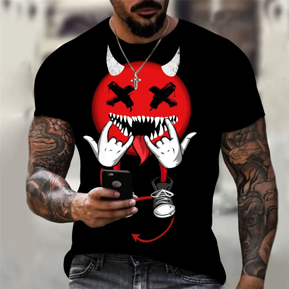 Men's clothing casual T-shirt 3D digital printing funny smiling face graphic short sleeved loose breathable round neck top
Men's clothing casual T-shirt 3D digital printing funny smiling face graphic short sleeved loose breathable round neck top