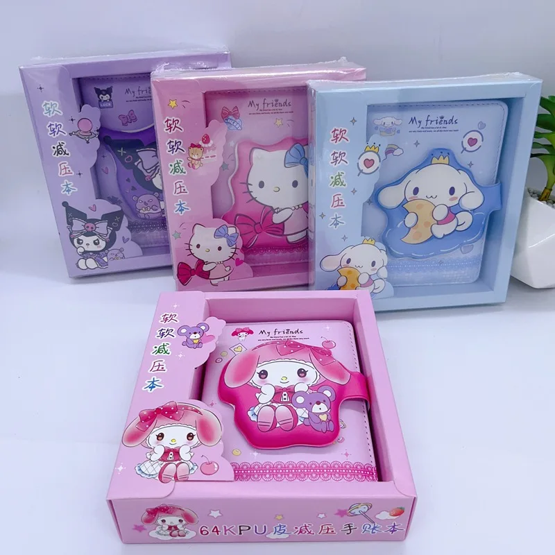 Sanrio Creative Hello Kitty Cinnamoroll Anime Kawaii Pu Decompression Notebook Cute Cartoon Student Record Book Stationery Toys
Sanrio Creative Hello Kitty Cinnamoroll Anime Kawaii Pu Decompression Notebook Cute Cartoon Student Record Book Stationery Toys