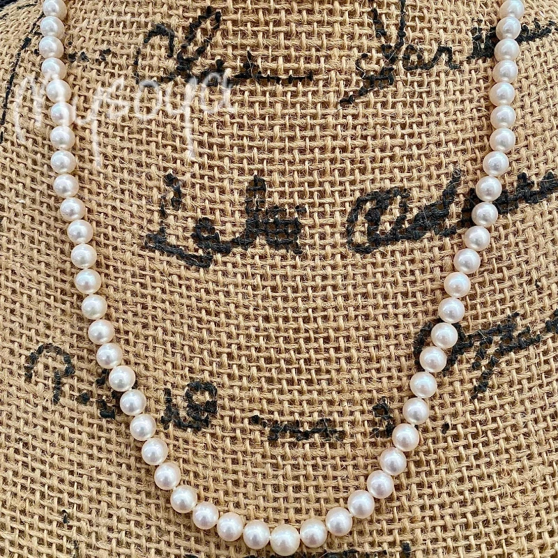 MYSOYA 7-7.5 Mm White Akoya Seawater Pearl Necklace, Suitable for Birthday/ Wedding/ Mother's Day/ Father's Day Gift A1052
MYSOYA 7-7.5 Mm White Akoya Seawater Pearl Necklace, Suitable for Birthday/ Wedding/ Mother's Day/ Father's Day Gift A1052