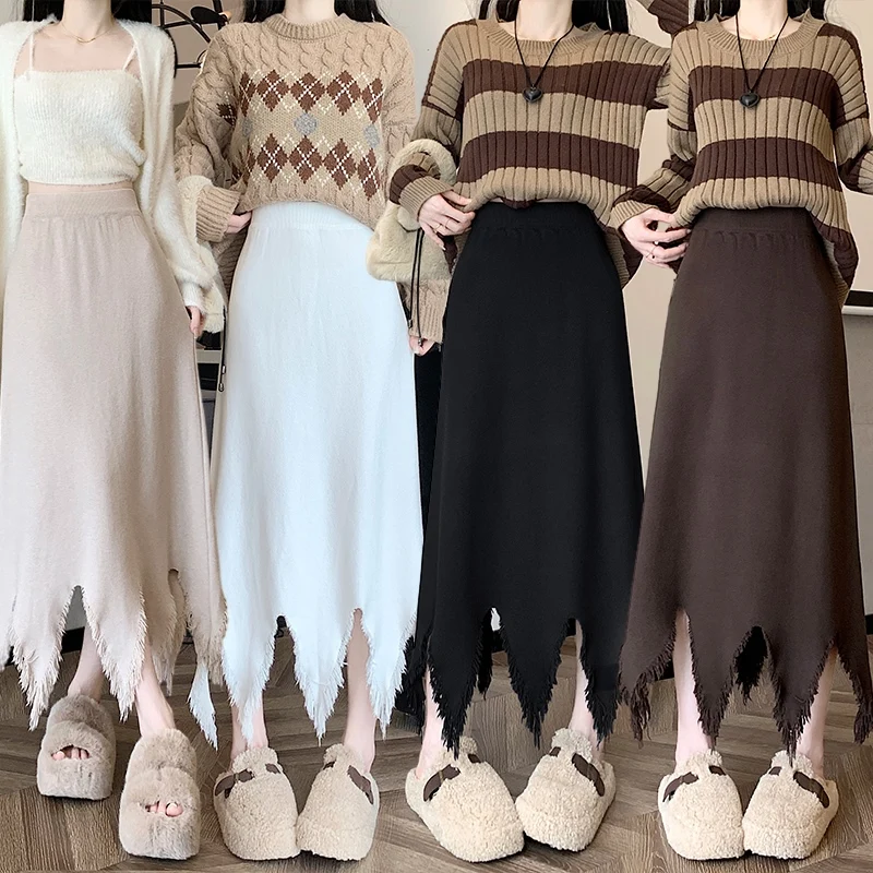 New 2024 Autumn & Winter Mid-Length High-Waisted A-Line Skirt with Tassel Trim and Knitted Fringed Hem, Maxi Swing Skirt for Wom
New 2024 Autumn & Winter Mid-Length High-Waisted A-Line Skirt with Tassel Trim and Knitted Fringed Hem, Maxi Swing Skirt for Wom