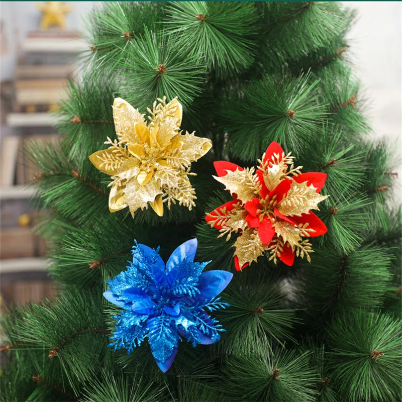 6pcs Glitter gold red Christmas Flowers Xmas Tree 14cm artificial flower heads Ornaments 2025 christmas decorations For New Year
6pcs Glitter gold red Christmas Flowers Xmas Tree 14cm artificial flower heads Ornaments 2025 christmas decorations For New Year