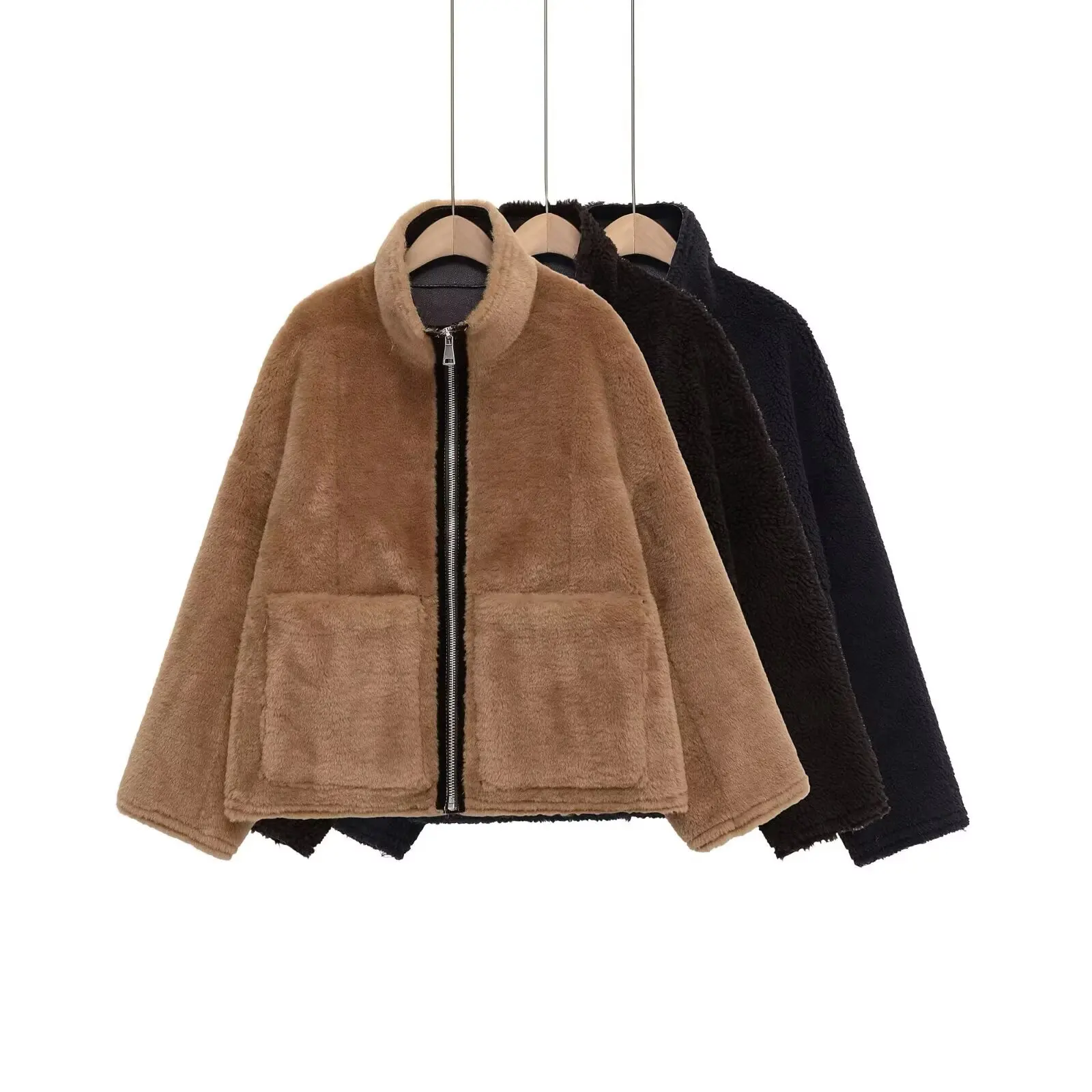 Women's French-style fashion faux fur high-neck coat TK25
Women's French-style fashion faux fur high-neck coat TK25