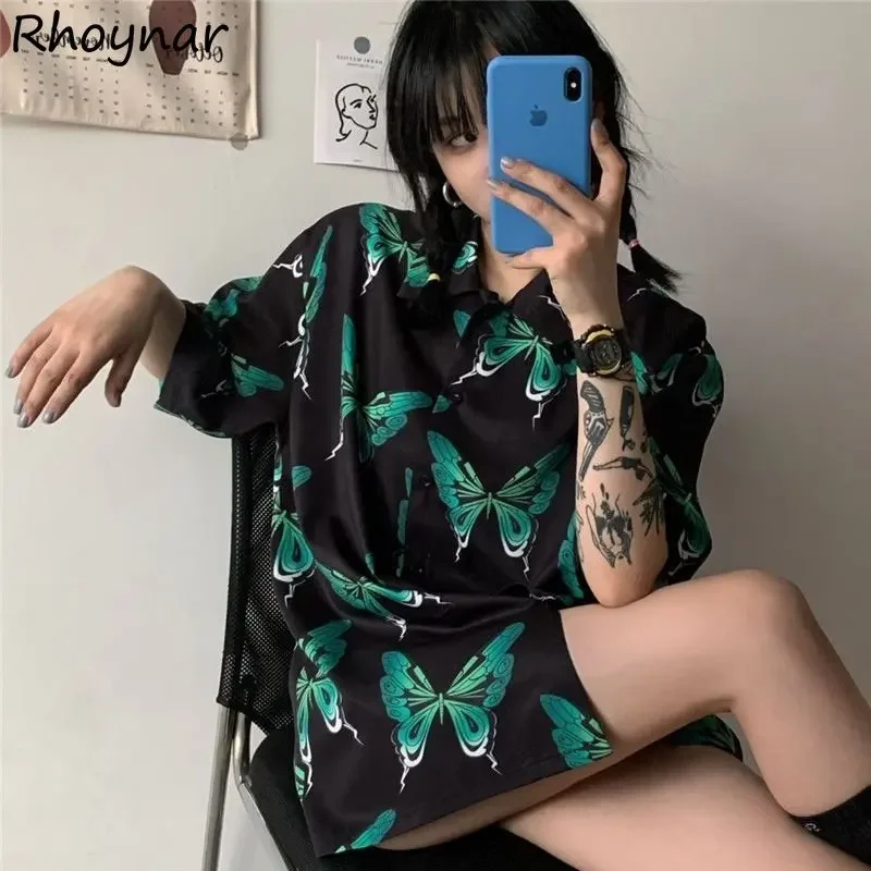 Butterfly-print Shirts Women Vintage Loose Summer Unisex Beach Style Smooth Young Chic Short-sleeve Personality Harajuku
Butterfly-print Shirts Women Vintage Loose Summer Unisex Beach Style Smooth Young Chic Short-sleeve Personality Harajuku