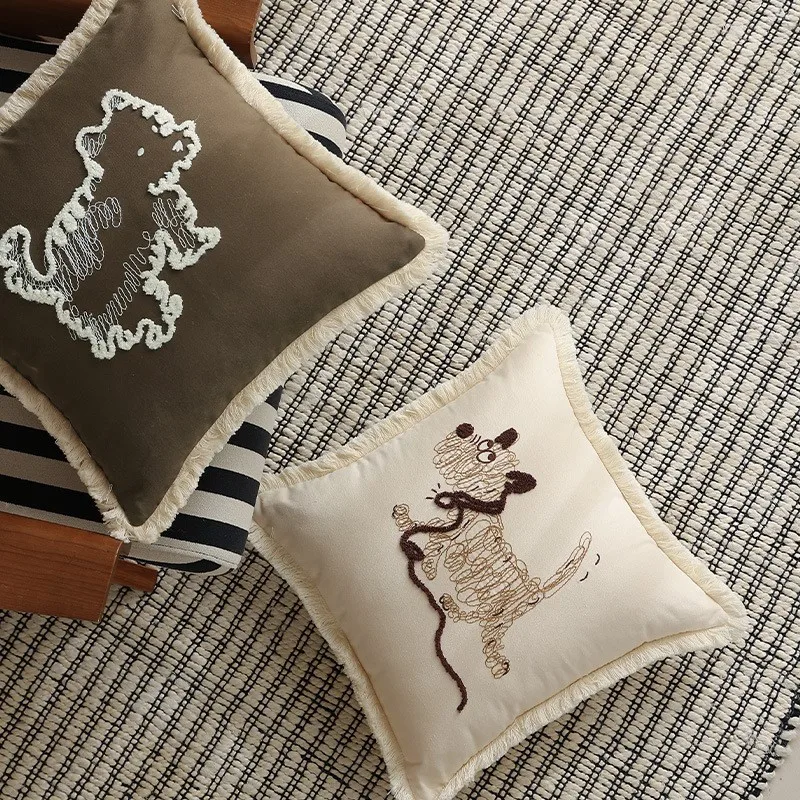 1pc 45x45 pillowcase Without Pillow Inner Embroidery Cute Dog Sofa Throw Pillow Cover for Living Room Hotel Bedside back Cushion
1pc 45x45 pillowcase Without Pillow Inner Embroidery Cute Dog Sofa Throw Pillow Cover for Living Room Hotel Bedside back Cushion