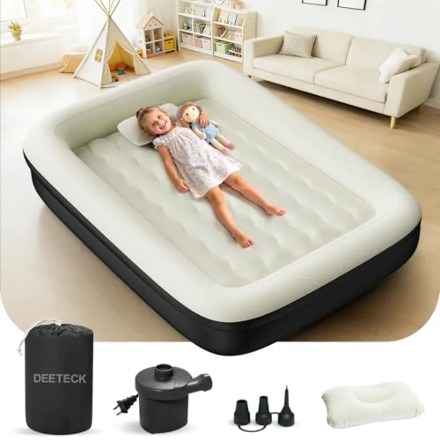 Inflatable Toddler Travel Bed - Toddler Blow Up Mattress with Safety Sides - Air Mattress with Electric Pump and Carry Bag - Li
Inflatable Toddler Travel Bed - Toddler Blow Up Mattress with Safety Sides - Air Mattress with Electric Pump and Carry Bag - Li