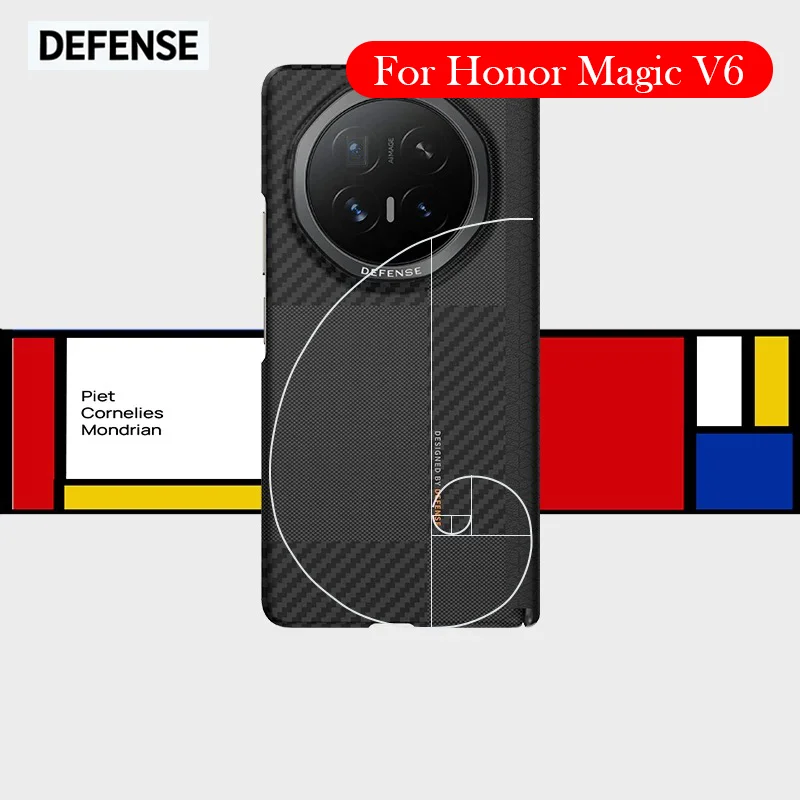 DEFENSE Kevlar Carbon Fiber Case For Honor Magic V6 Wireless Charging Back Cover Shell
DEFENSE Kevlar Carbon Fiber Case For Honor Magic V6 Wireless Charging Back Cover Shell