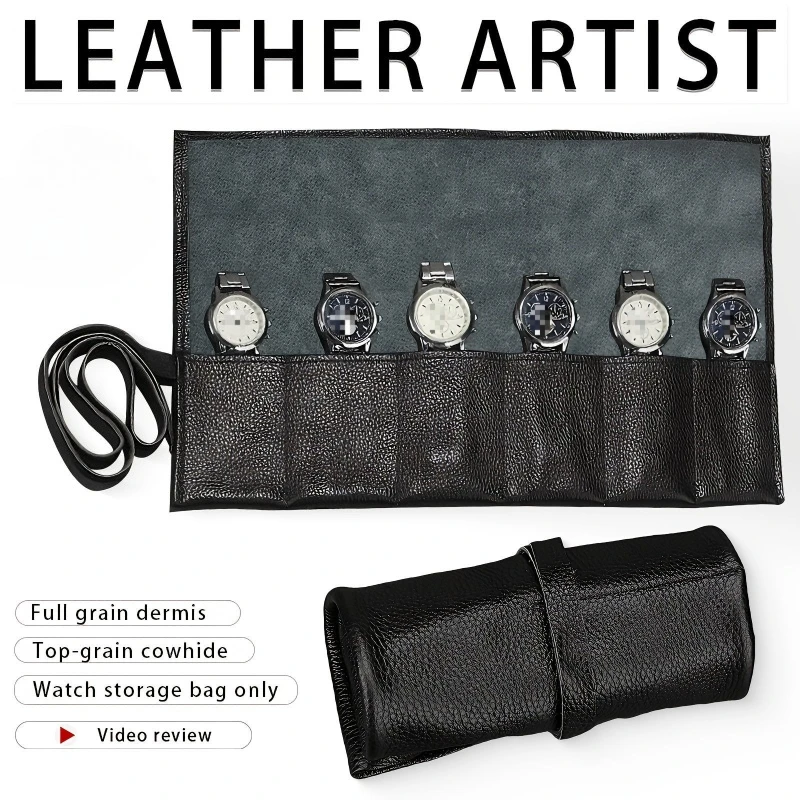 6 Slots Watch Storage Bag Solid Color Black Leather Watch Storage Box Soft Lining Scratch Resistant Wristwatch Storage Bag
6 Slots Watch Storage Bag Solid Color Black Leather Watch Storage Box Soft Lining Scratch Resistant Wristwatch Storage Bag
