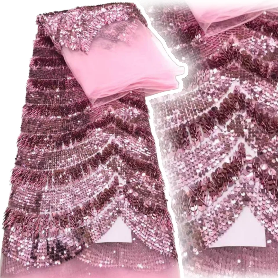 African Beads Lace Fabric 2025 High Quality French Luxury Sequins Lace Nigerian Sequins Lace Fabric for WeddingDresses SZ1522
African Beads Lace Fabric 2025 High Quality French Luxury Sequins Lace Nigerian Sequins Lace Fabric for WeddingDresses SZ1522