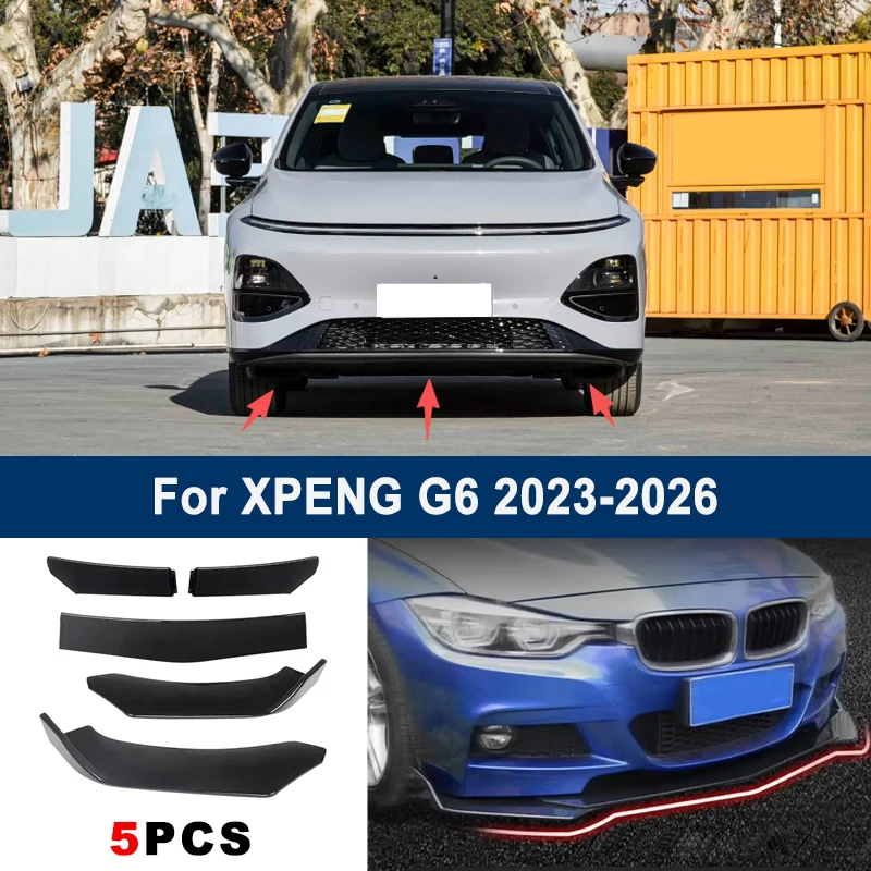 5Pcs Adjustable Sectional Front Bumper Lip Spoiler Splitter For XPENG G6 2023-2026 2024 2025 Car Exterior Modification Parts
5Pcs Adjustable Sectional Front Bumper Lip Spoiler Splitter For XPENG G6 2023-2026 2024 2025 Car Exterior Modification Parts