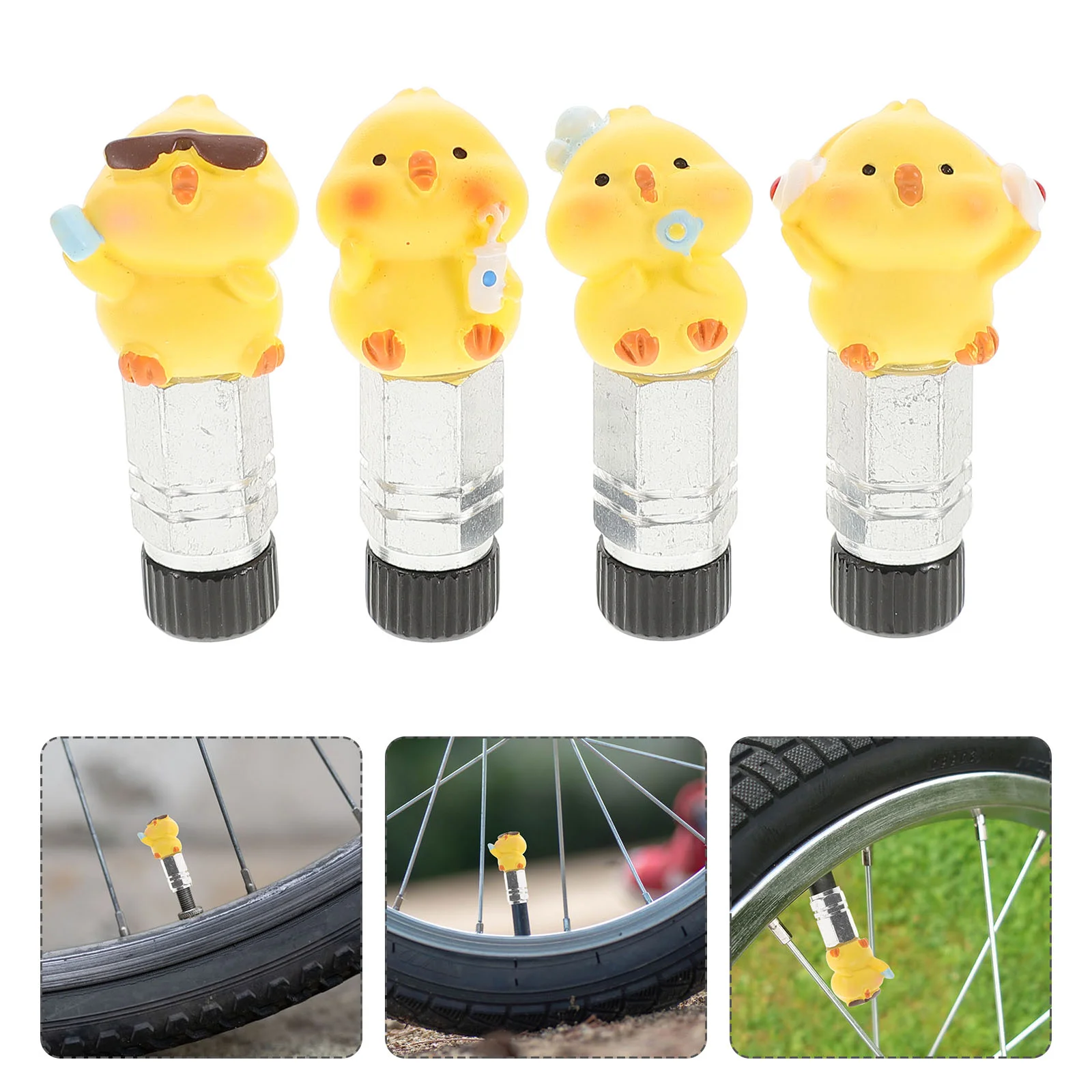 Tire Valve Core Bicycle Cover Aluminum Valves Bonnet Wheel Bike Accessories Duck for Car Decor Plastic Cap Tires
Tire Valve Core Bicycle Cover Aluminum Valves Bonnet Wheel Bike Accessories Duck for Car Decor Plastic Cap Tires