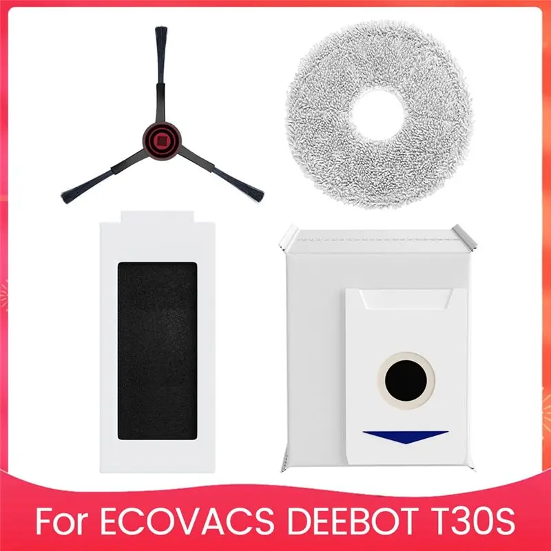 A24F-For ECOVACS DEEBOT T30S Combo Robot Vacuum Replacement Parts Hepa Filters Mop Pads Side Brush Dust Bags
A24F-For ECOVACS DEEBOT T30S Combo Robot Vacuum Replacement Parts Hepa Filters Mop Pads Side Brush Dust Bags