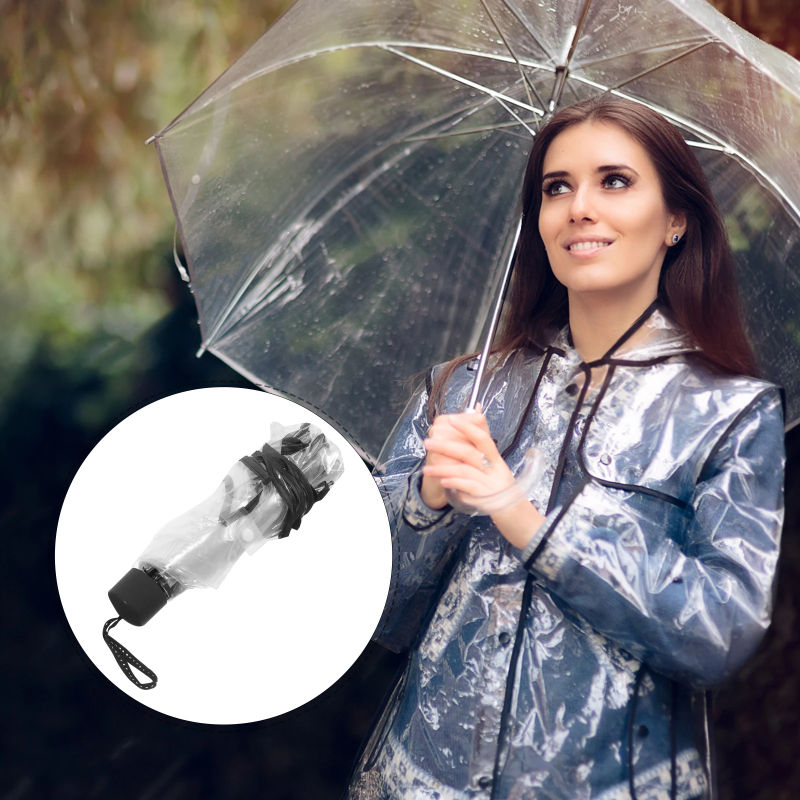 Transparent Umbrella Clear Windproof Portable Folding for Rain Sun Travel Lightweight Compact All Weather Foldable
Transparent Umbrella Clear Windproof Portable Folding for Rain Sun Travel Lightweight Compact All Weather Foldable