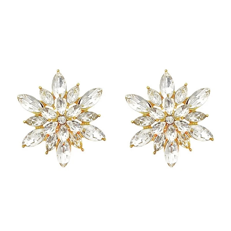 Sophisticated Women Silver Needle Floral Earrings Rhinestones Ear Accessories
Sophisticated Women Silver Needle Floral Earrings Rhinestones Ear Accessories