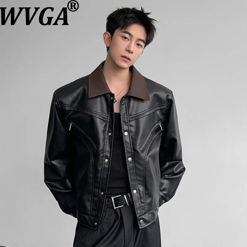 WVGA autumn winter new men tide Washed trendy PU Leather turn-Down collar Jacket niche chic casual long sleeve coats ins
WVGA autumn winter new men tide Washed trendy PU Leather turn-Down collar Jacket niche chic casual long sleeve coats ins