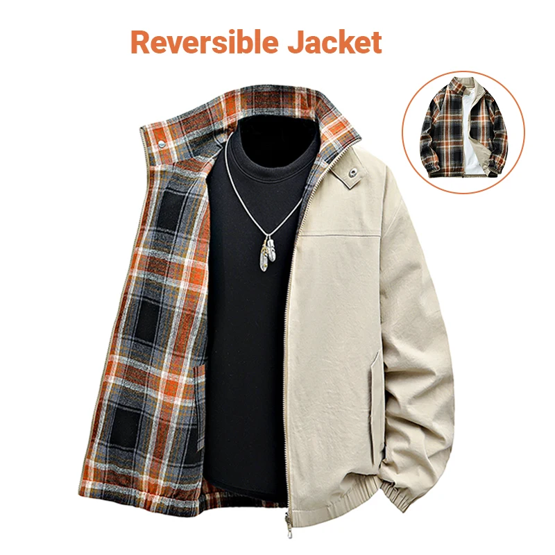 Модная повседневная мужская двусторонняя двусторонняя куртка с клетчатым воротником, мужская осенне-зимняя модная универсальная элитная верхняя одежда
Модная повседневная мужская двусторонняя двусторонняя куртка с клетчатым воротником, мужская осенне-зимняя модная универсальная элитная верхняя одежда